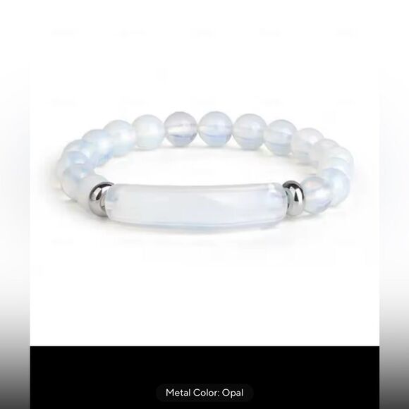 Agate Natural Stone Beads Stretchable Bracelet Beaded unisex - Picture 10 of 15